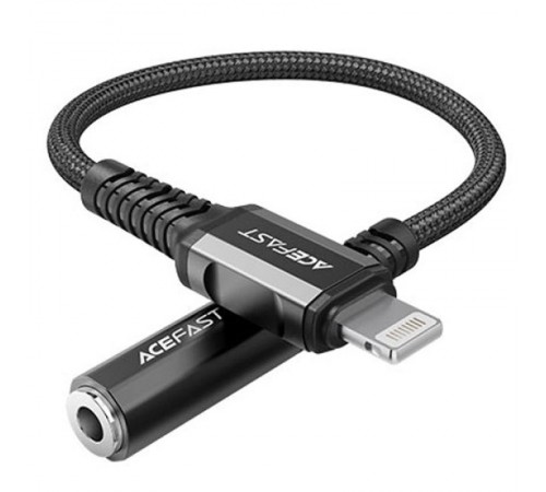 Перехідник Acefast MFI C1-05 Lightning to 3.5mm aluminum alloy Black