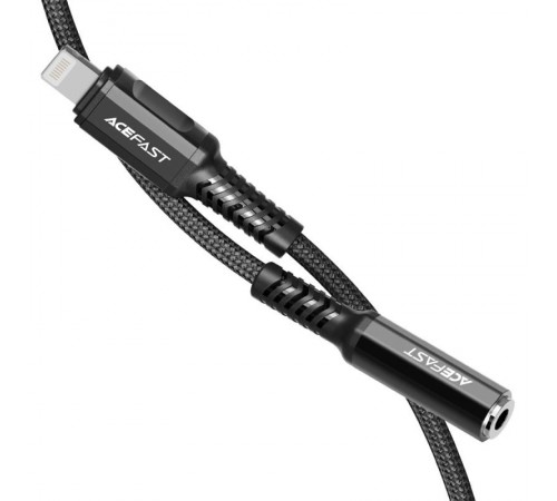 Перехідник Acefast MFI C1-05 Lightning to 3.5mm aluminum alloy Black