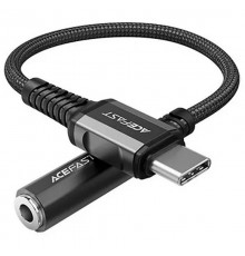 Аудіо кабель Aux Acefast C1-07 (Type-C to AUX 3.5mm) (1m) Black