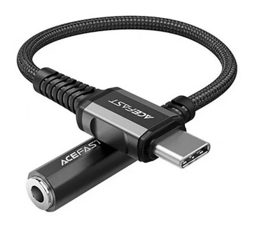 Аудіо кабель Aux Acefast C1-07 (Type-C to AUX 3.5mm) (1m) Black