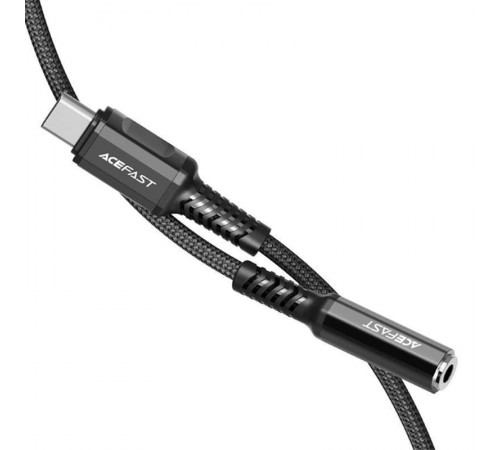 Аудіо кабель Aux Acefast C1-07 (Type-C to AUX 3.5mm) (1m) Black