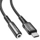 Аудіо кабель Aux Acefast C1-07 (Type-C to AUX 3.5mm) (1m) Black