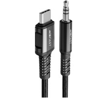 Аудіо кабель Aux Acefast C1-08 (Type-C to AUX 3.5mm) (1m) Black