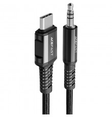 Аудіо кабель Aux Acefast C1-08 (Type-C to AUX 3.5mm) (1m) Black