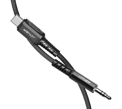 Аудіо кабель Aux Acefast C1-08 (Type-C to AUX 3.5mm) (1m) Black