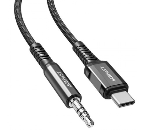 Аудіо кабель Aux Acefast C1-08 (Type-C to AUX 3.5mm) (1m) Black