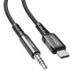 Аудіо кабель Aux Acefast C1-08 (Type-C to AUX 3.5mm) (1m) Black