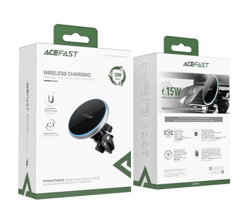 Автотримач з БЗП Acefast D3 magnetic wireless Silver