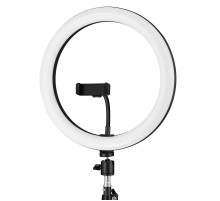 Кільцева світлодіодна LED лампа Arc Ring 10" + tripod 2.1m Black
