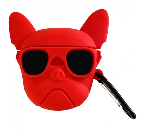 Силіконовий футляр Brand для навушників AirPods 1/2 + карабін Karl Lagerfeld red Силіконовий футляр Brand для навушників AirPods 1/2 + карабін Karl Lagerfeld red