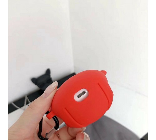Силіконовий футляр Brand для навушників AirPods 1/2 + карабін Karl Lagerfeld red Силіконовий футляр Brand для навушників AirPods 1/2 + карабін Karl Lagerfeld red