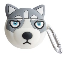 Силіконовий футляр Husky для навушників AirPods Pro + карабін Сірий