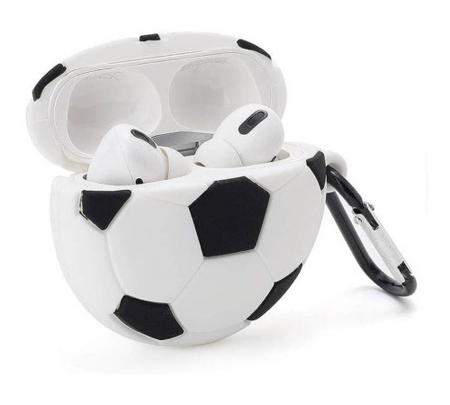 Силіконовий футляр Brand для навушників AirPods 3 + карабін Football Силіконовий футляр Brand для навушників AirPods 3 + карабін Football