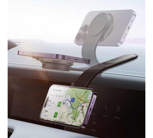 Автотримач Baseus C02 Pro Series Magnetic Wireless Charging Car Mount Cluster (C40156000111-00) Black