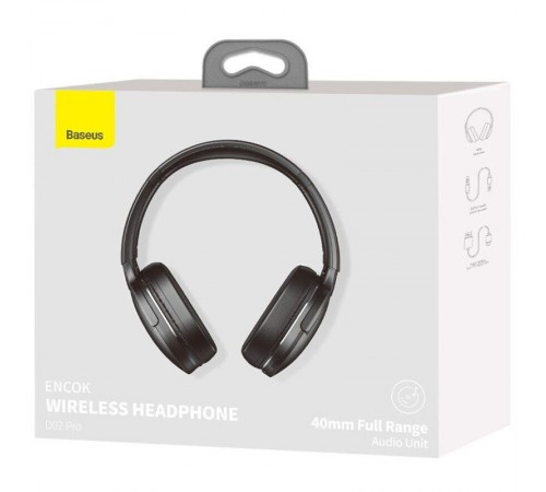 Накладні бездротові навушники Baseus Encok Wireless headphone D02 Pro (NGTD01030) Black