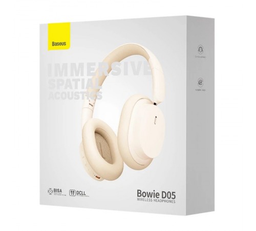 Накладні бездротові навушники Baseus Bowie D05 Wireless Headphones (NGTD02021) Creamy-white