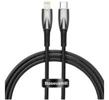 Дата кабель Baseus Glimmer Series Fast Charging Data Cable Type-C to Lightning 20W 1m (CADH000001) Black