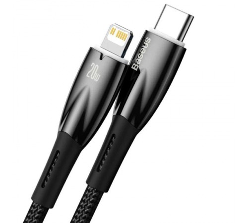 Дата кабель Baseus Glimmer Series Fast Charging Data Cable Type-C to Lightning 20W 1m (CADH000001) Black