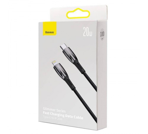 Дата кабель Baseus Glimmer Series Fast Charging Data Cable Type-C to Lightning 20W 1m (CADH000001) Black