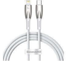 Дата кабель Baseus Glimmer Series Fast Charging Data Cable Type-C to Lightning 20W 1m (CADH000001) White
