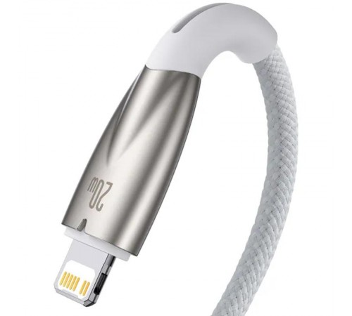 Дата кабель Baseus Glimmer Series Fast Charging Data Cable Type-C to Lightning 20W 1m (CADH000001) White