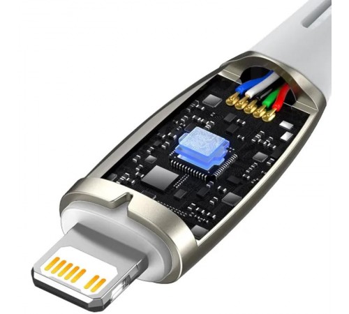 Дата кабель Baseus Glimmer Series Fast Charging Data Cable Type-C to Lightning 20W 1m (CADH000001) White