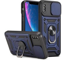 Ударостійкий чохол Camshield Serge Ring для Apple iPhone X / XS (5.8") Синій