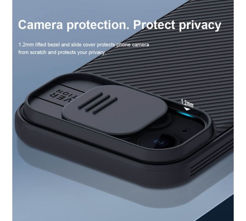 Карбонова накладка Nillkin CamShield Pro для Apple iPhone 15 (6.1") Black Карбонова накладка Nillkin CamShield Pro для Apple iPhone 15 (6.1") Black
