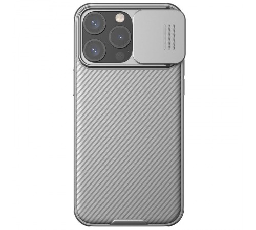 Карбонова накладка Nillkin CamShield Pro для Apple iPhone 15 Pro (6.1") Titanium Gray Карбонова накладка Nillkin CamShield Pro для Apple iPhone 15 Pro (6.1") Titanium Gray
