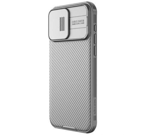 Карбонова накладка Nillkin CamShield Pro для Apple iPhone 15 Pro (6.1") Titanium Gray Карбонова накладка Nillkin CamShield Pro для Apple iPhone 15 Pro (6.1") Titanium Gray