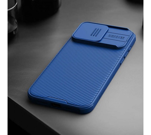 Карбонова накладка Nillkin CamShield Pro Magnetic для Apple iPhone 15 Pro Max (6.7") Blue Карбонова накладка Nillkin CamShield Pro Magnetic для Apple iPhone 15 Pro Max (6.7") Blue