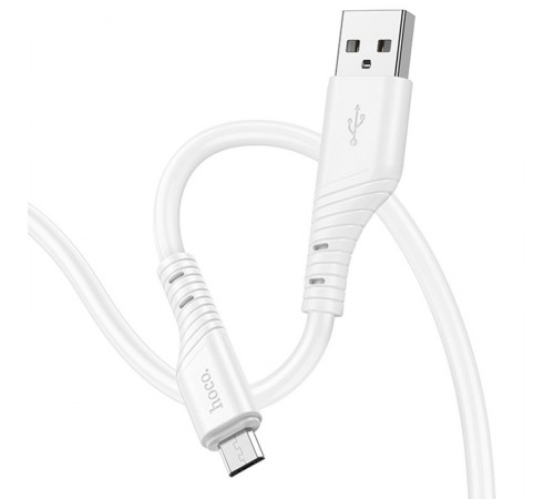 Дата кабель Hoco X97 Crystal color USB to MicroUSB (1m) White