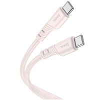 Дата кабель Hoco X97 Crystal color Type-C to Type-C 60W (1m) Light pink