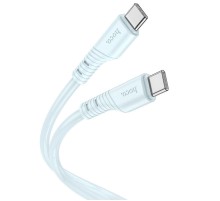 Дата кабель Hoco X97 Crystal color Type-C to Type-C 60W (1m) Light blue