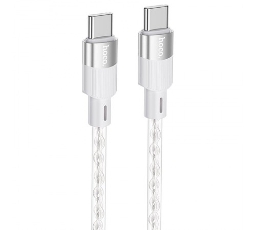 Дата кабель Hoco X99 Crystal Junction Type-C to Type-C 60W (1m) Gray