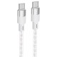 Дата кабель Hoco X99 Crystal Junction Type-C to Type-C 60W (1m) Gray