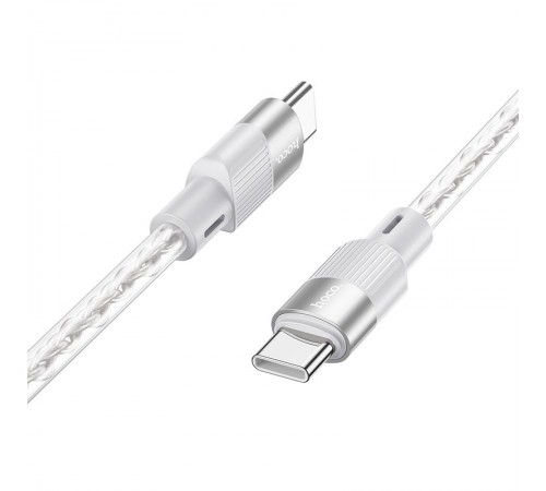 Дата кабель Hoco X99 Crystal Junction Type-C to Type-C 60W (1m) Gray