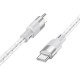 Дата кабель Hoco X99 Crystal Junction Type-C to Type-C 60W (1m) Gray