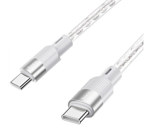 Дата кабель Hoco X99 Crystal Junction Type-C to Type-C 60W (1m) Gray