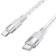 Дата кабель Hoco X99 Crystal Junction Type-C to Type-C 60W (1m) Gray