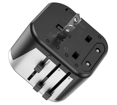 МЗП Hoco AC5 Level 2USB+Socket Black