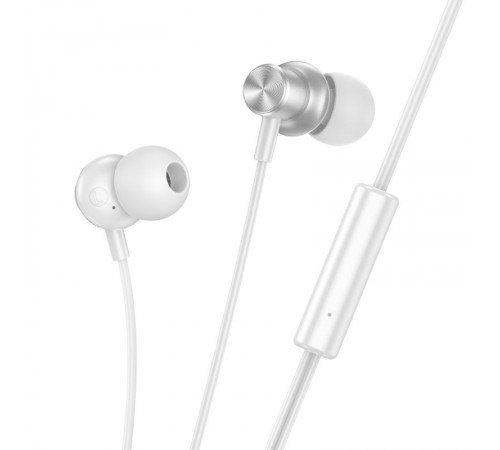 Стерео Навушники Hoco M110 Encourage metal (3.5mm/1.2m) Silver