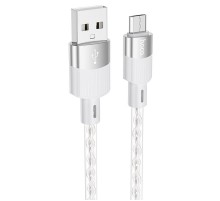 Дата кабель Hoco X99 Crystal Junction USB to MicroUSB (1m) Gray
