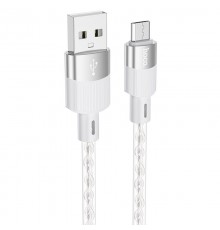 Дата кабель Hoco X99 Crystal Junction USB to MicroUSB (1m) Gray