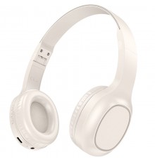 Накладні бездротові навушники Hoco W46 Charm Milky White