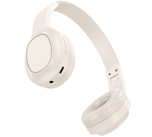 Накладні бездротові навушники Hoco W46 Charm Milky White Накладні бездротові навушники Hoco W46 Charm Milky White