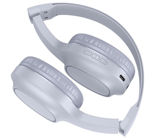 Накладні бездротові навушники Hoco W46 Charm Light blue gray Накладні бездротові навушники Hoco W46 Charm Light blue gray