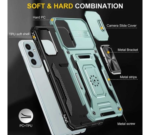 Ударостійкий чохол Camshield Army Ring для Samsung Galaxy A24 4G Зелений / Light Green Ударостійкий чохол Camshield Army Ring для Samsung Galaxy A24 4G Зелений / Light Green