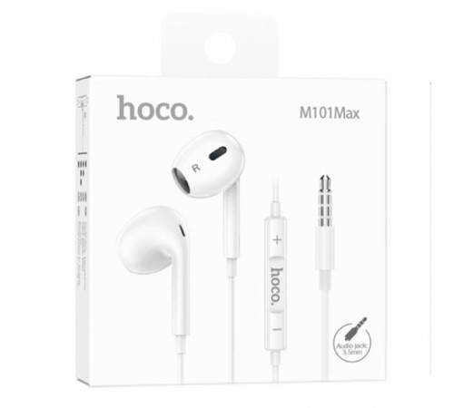 Стерео навушники Hoco M101 Max (3.5mm/1.2m) White Стерео навушники Hoco M101 Max (3.5mm/1.2m) White