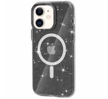 Чохол TPU Galaxy Sparkle (MagFit) для Apple iPhone 11 (6.1") Black+Glitter